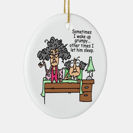 不機嫌ユーモアのあるに眠る セラミックオーナメント (右)