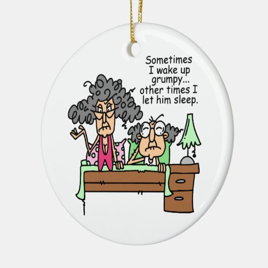 不機嫌ユーモアのあるに眠る セラミックオーナメント (左)