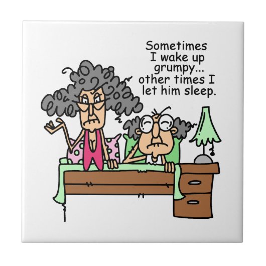 不機嫌ユーモアのあるに眠る タイル (正面)