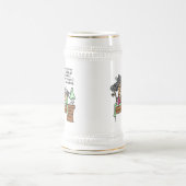 不機嫌ユーモアのあるに眠る ビールジョッキ (中央)