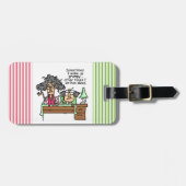 不機嫌ユーモアのあるに眠る ラゲッジタグ (正面横)