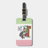 不機嫌ユーモアのあるに眠る ラゲッジタグ (正面縦)
