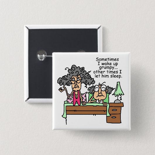 不機嫌ユーモアのあるに眠る 缶バッジ (正面&裏面)