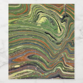 不機嫌ラブ1ワイルドグリーン抽象芸術ワインボトル ワインラベル (シングルラベル)