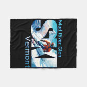 不機嫌リバーグレンスクールキーバケーションスキーアウトドアSk フリースブランケット (正面(横))