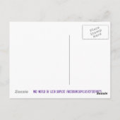 不機嫌ワールドミックスメディアゴシックホラーオリジナルアート ポストカード (裏面)