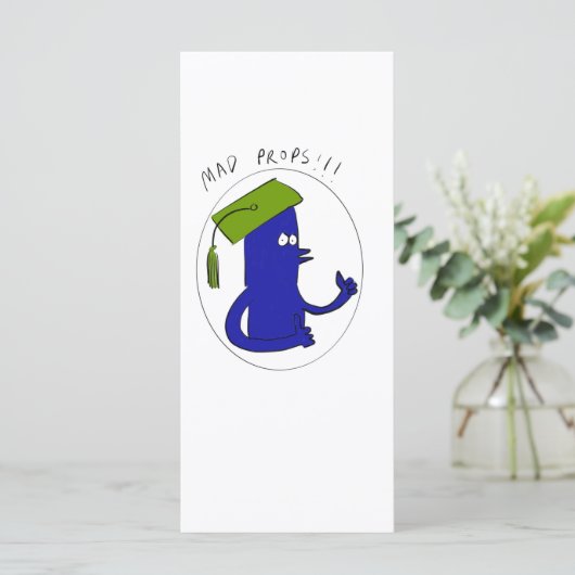 不機嫌小道具の卒業表 カード (スタンド正面)