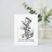 不機嫌帽子屋がテニエルに急いで法廷に到着 ポストカード (スタンド正面)