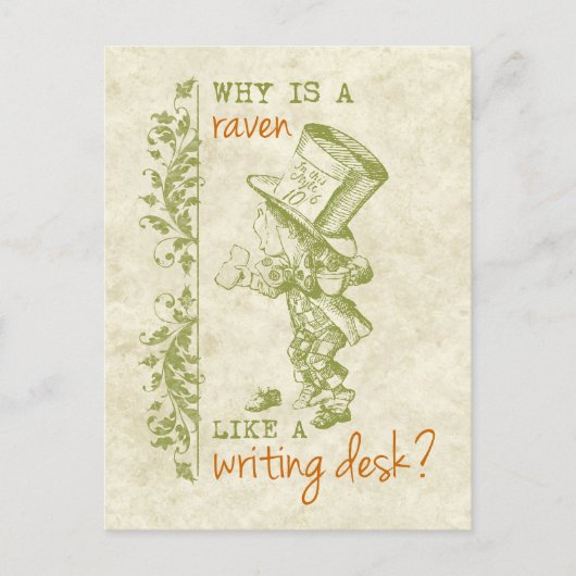 不機嫌帽子屋さん、アリスinワンダーランド ポストカード (正面)