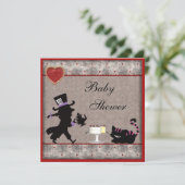 不機嫌帽子屋&チェシャ猫ベビーシャワーティーパーティー 招待状 (スタンド正面)