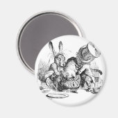 不機嫌帽子屋、ヤマネとマーチヘア マグネット (正面/裏面)