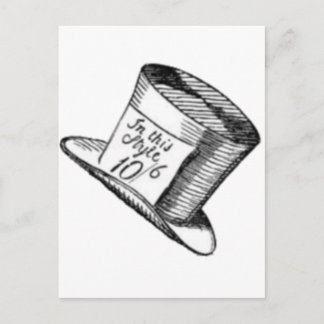 不機嫌帽子帽子 ポストカード