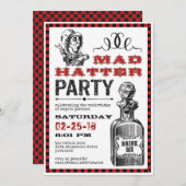 不機嫌帽子未誕生日パーティー 招待状 (正面/裏面)