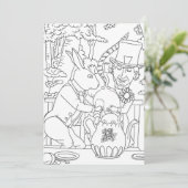 不機嫌帽子白うさぎドアマウスのカラーリングページ 招待状 (スタンド正面)