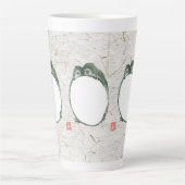 不機嫌日本のなカエル19世紀 カフェラテマグ (正面)