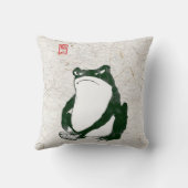 不機嫌日本のなカエル19世紀 クッション (裏面)