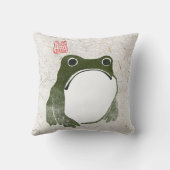 不機嫌日本のなカエル19世紀 クッション (裏面)