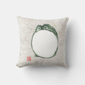 不機嫌日本のなカエル19世紀 クッション (正面)