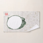 不機嫌日本のなカエル19世紀 バスタオルセット (ハンドタオル)