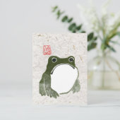 不機嫌日本のなカエル19世紀 ポストカード (スタンド正面)