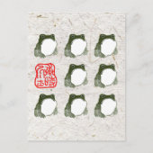 不機嫌日本のなカエル19世紀 ポストカード (正面)