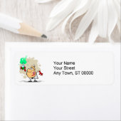 不機嫌熱狂する科学者の漫画 ラベル (インサイチュ)