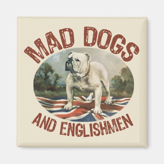 不機嫌犬とイギリス人 マグネット (正面)