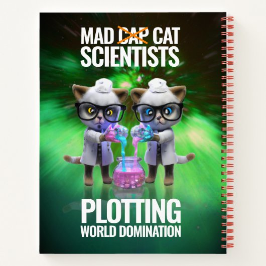 不機嫌猫おもしろい科学者が世界征服を企てる ノートブック (裏面)
