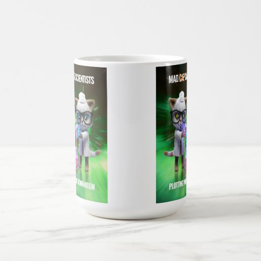 不機嫌猫おもしろい科学者が世界征服を企てる モーフィングマグカップ (中央)