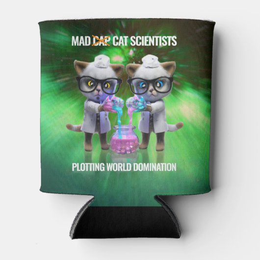 不機嫌猫おもしろい科学者が世界征服を企てる 缶クーラー (正面)