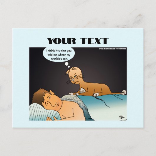 不機嫌猫はがき ポストカード (正面)