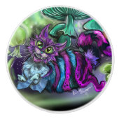 不機嫌猫 セラミックノブ (正面)