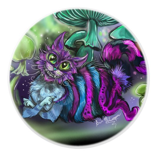 不機嫌猫 セラミックノブ (正面)