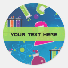 不機嫌科学の誕生日パーティーおもしろい好意ステッカー ラウンドシール