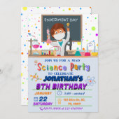 不機嫌科学の誕生日パーティーへの誘い 招待状 (正面/裏面)