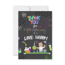 不機嫌科学バースデーパーティーサンキューカード