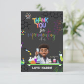 不機嫌科学バースデーパーティーサンキューカード (スタンド正面)