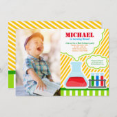 不機嫌科学バースデーパーティー写真招待状 招待状 (正面/裏面)