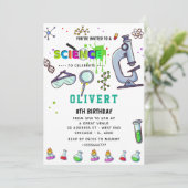 不機嫌科学パーティー誕生日招待状 招待状 (スタンド正面)