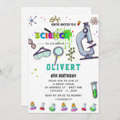 不機嫌科学パーティー誕生日招待状 招待状 (正面/裏面)