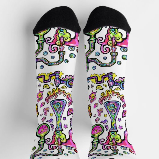 不機嫌科学実験クルーソックス ソックス (上部)