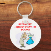 不機嫌科学者のジョーク キーホルダー (正面)