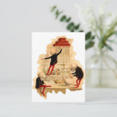 不機嫌科学者のスケルトン ポストカード (スタンド正面)