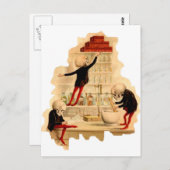 不機嫌科学者のスケルトン ポストカード (正面/裏面)