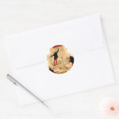 不機嫌科学者のスケルトン ラウンドシール (封筒)