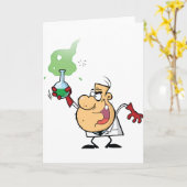 不機嫌科学者の挨拶状 カード (黄色い花)