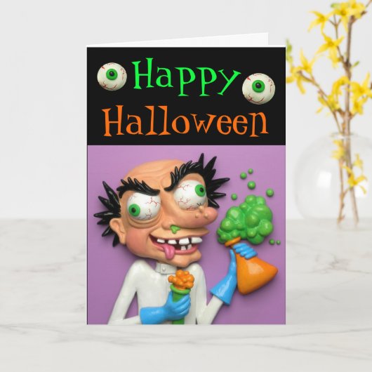 不機嫌科学者 カード (黄色い花)