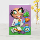 不機嫌科学者 カード (黄色い花)