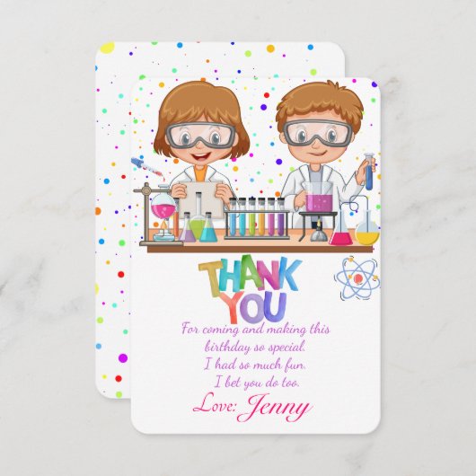 不機嫌科学誕生日サンキューカード サンキューカード (正面/裏面)