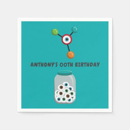 不機嫌科学誕生日パーティー スタンダードカクテルナプキン (正面)